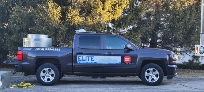 Elite Hood Cleaning Wisconsin equipment for rooftop fan installation
