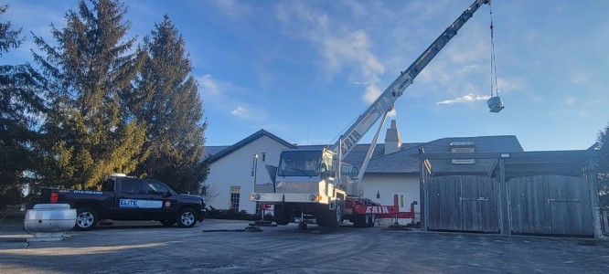 Commercial exhaust fan roof top installation Elite Hood Cleaning Wisconsin